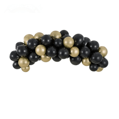 DIY Balloon Garland Black & Gold