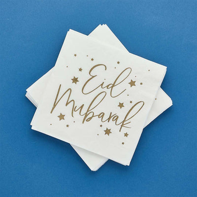 Eid Napkins with Gold Foil Set of 16