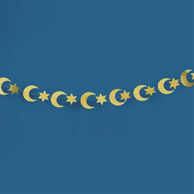 Moon & Star Gold Banner 4m