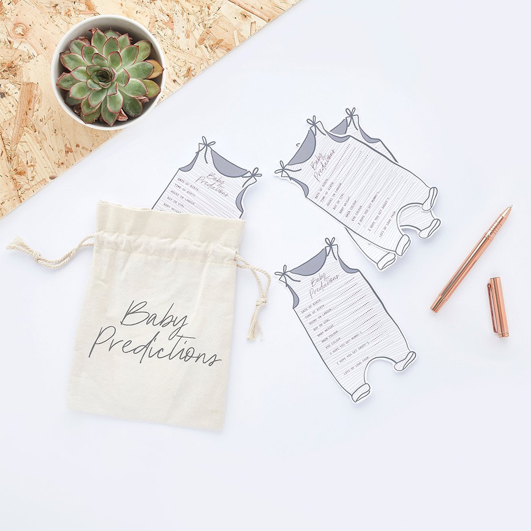 Baby Predictions & Prediction Cards in Canvas Bag Set of 20 Cards ...