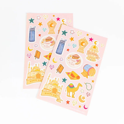 Happy Ramadan & Eid Holiday Sticker Sheet Set of 2