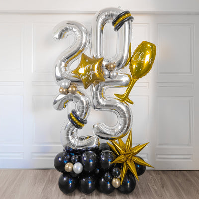 2025 New Years Balloon Pillar