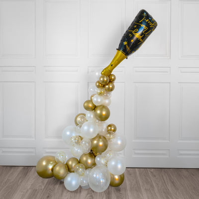 Happy New Year Champagne Pop Balloon Pillar
