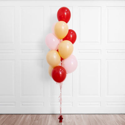 Soft Pink & Red Balloon Bouquet