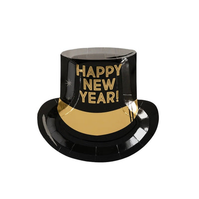 Happy New Year Hat Shaped Plates Set of 8