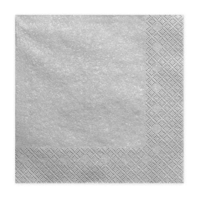 Silver Metallic Napkins Set of 20