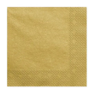 Gold Metallic Napkins Set of 20