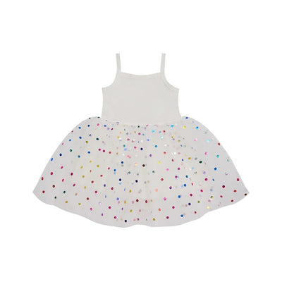 Bob & Blossom White Spot Dress 4-6 Years