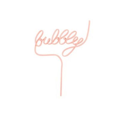 Word Straw "Bubbly"