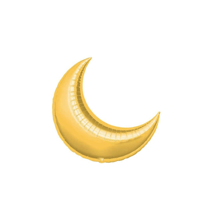 17" Gold Crescent Foil Balloon