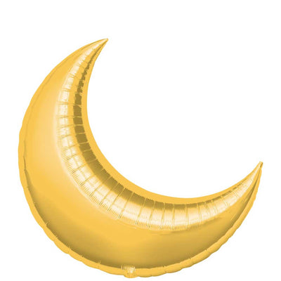 26" Gold Crescent Supershape Foil Balloon