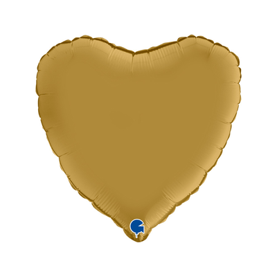 18" Heart Foil Balloon Satin Gold