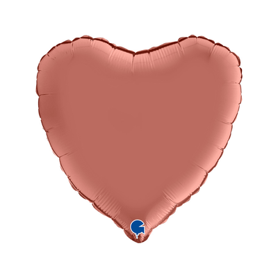 18" Heart Foil Balloon Satin Rose Gold