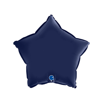 18" Star Foil Balloon Satin Navy Blue