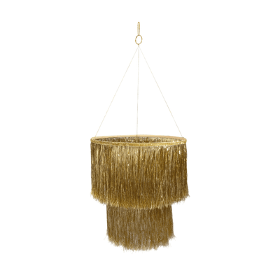 Gold Tinsel Chandelier