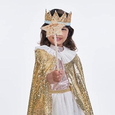 Gold Sparkle Cape with Wand