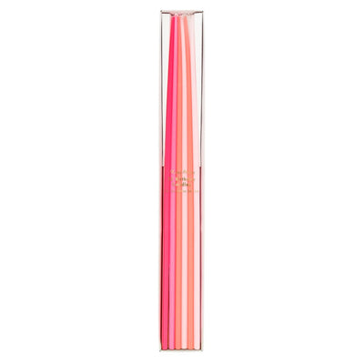 Pink Tall Tapered Candles Set of 12