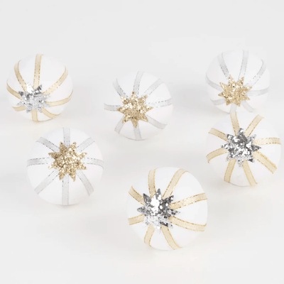 Gold & Silver Surprise Balls Set of 6