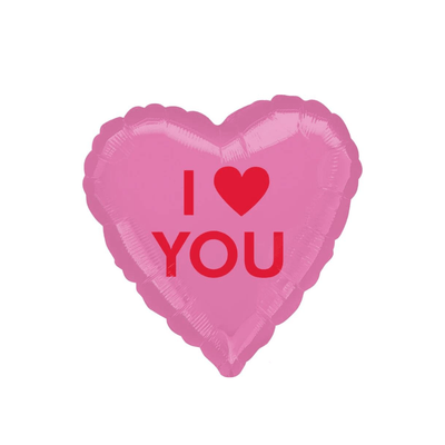 I Heart You Candy Heart Foil Balloon