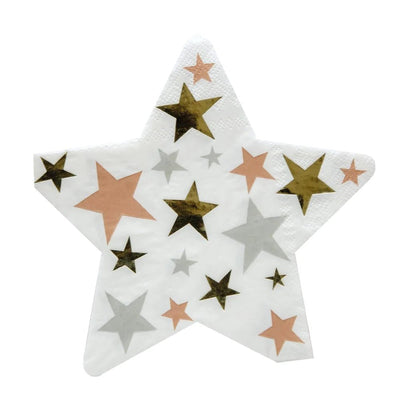 Star Shaped Paper Napkins Set of 16