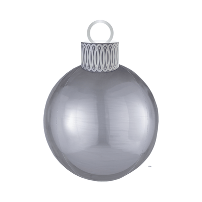 Silver Orbz Ornament Foil Balloon