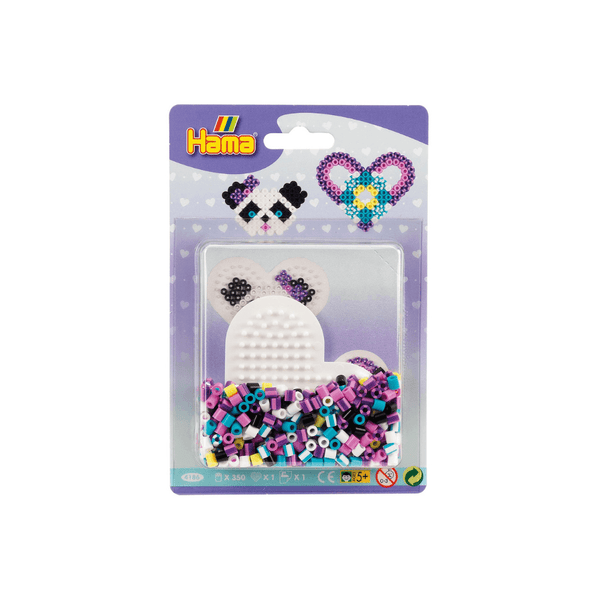 Hama Panda, Heart Midi Beads Kit
