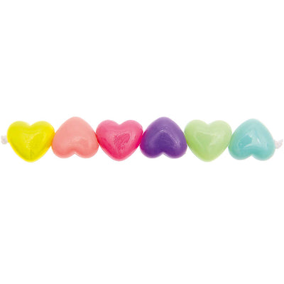 Heart Shaped Beads Large - Pastel Mix