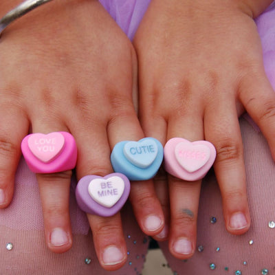 Candy Heart Ring Set of 4