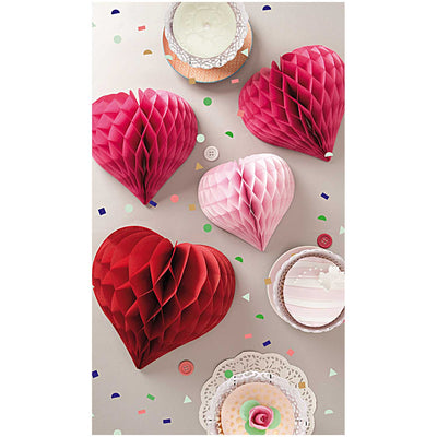 Honeycomb Paper Heart decorations
