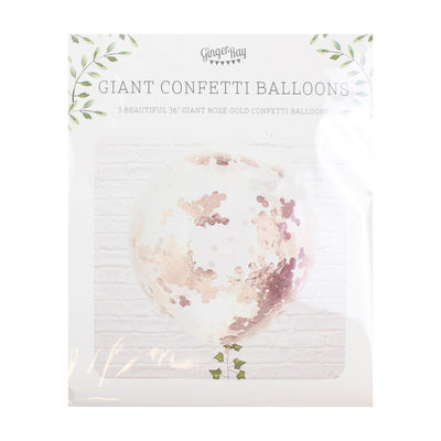 Giant Rose Gold Confetti Balloons