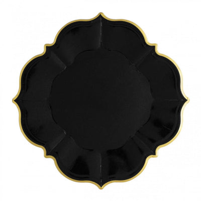 Black Lunch Plates Set of 8