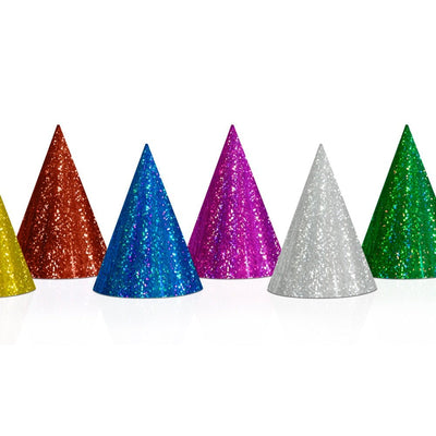 Holographic Party Hats Set of 6
