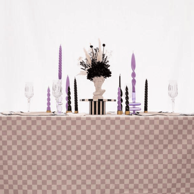 Checkmate Lilac Tablecloth