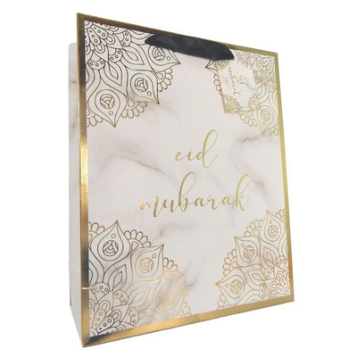 Eid Mubarak Gift Bag Marble & Gold