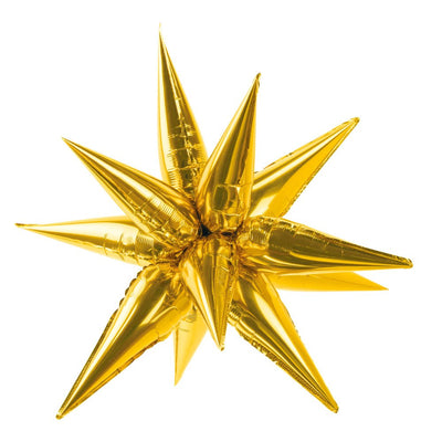 3D Star Foil Balloon Gold 70cm