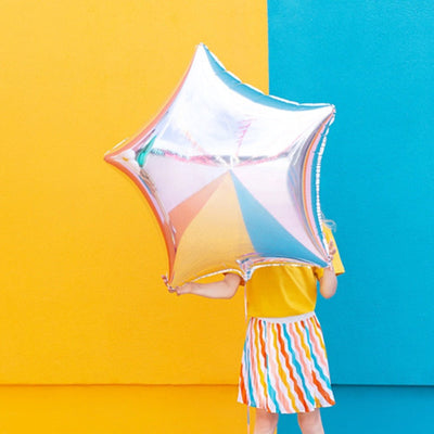 27.5" Star Foil Balloon Metallic Silver