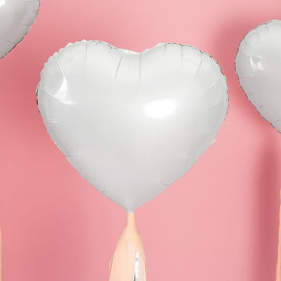 Foil Balloon Heart White 45 cm.