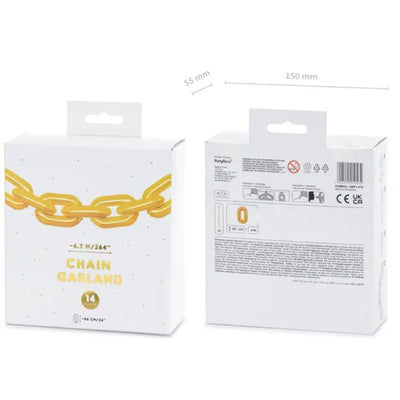 Chain Foil Balloon Garland Gold Large