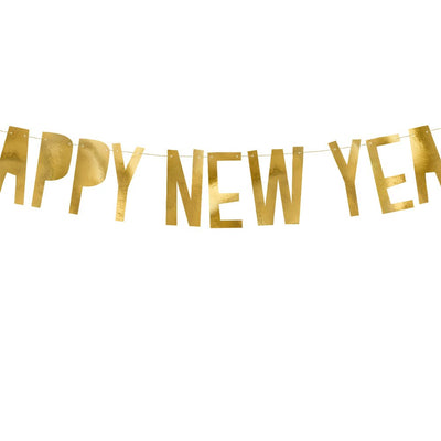 Gold Happy New Year Banner