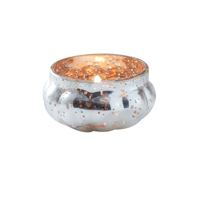 Tea Light Holder Silver with Rosegold