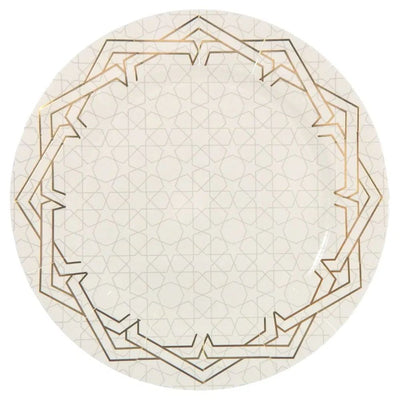 Geo Gold Large Charger Plates Set of 3