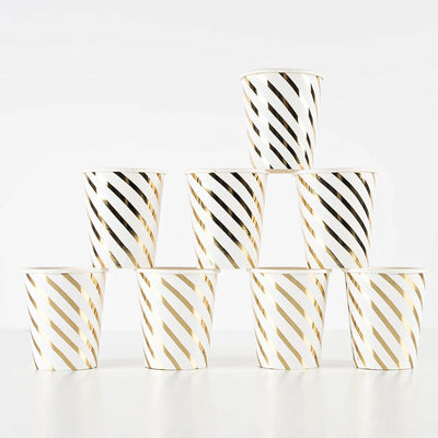 Gold Swirl Cups Set of 8