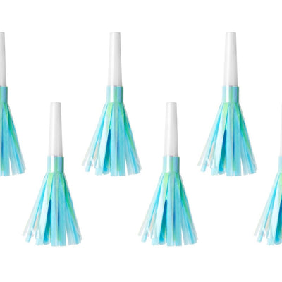 Party Horns Light Blue Set of 6