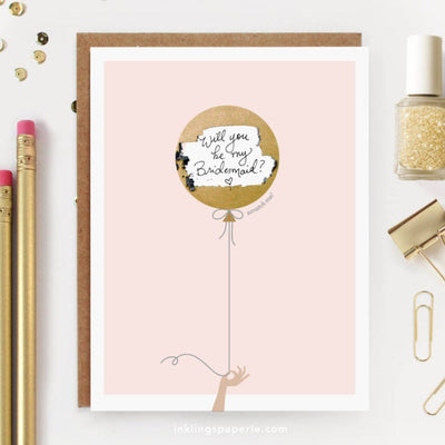 Pink & Gold Balloon Scratch-off Card