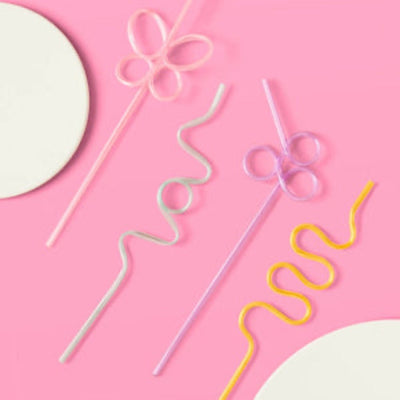 Reusable Pastel Party Straws Set of 20