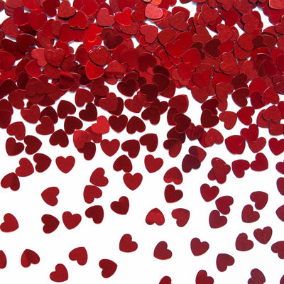 Red Confetti Hearts 2, 5 cm