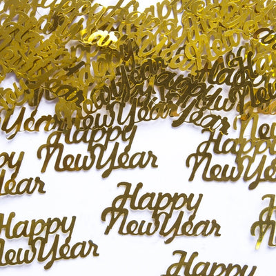 Happy New Year Gold Confetti