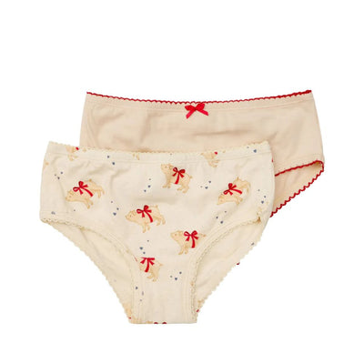 Basic Girl Underpants 2 Pack "Marzipan/Sand"