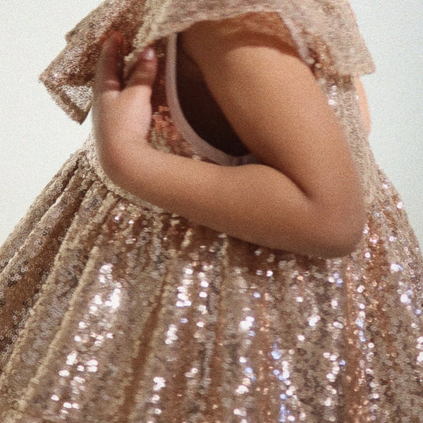 Starla Sequin Dress Gold Blush