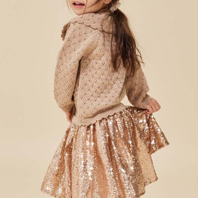Starla Sequins Skirt Gold Blush